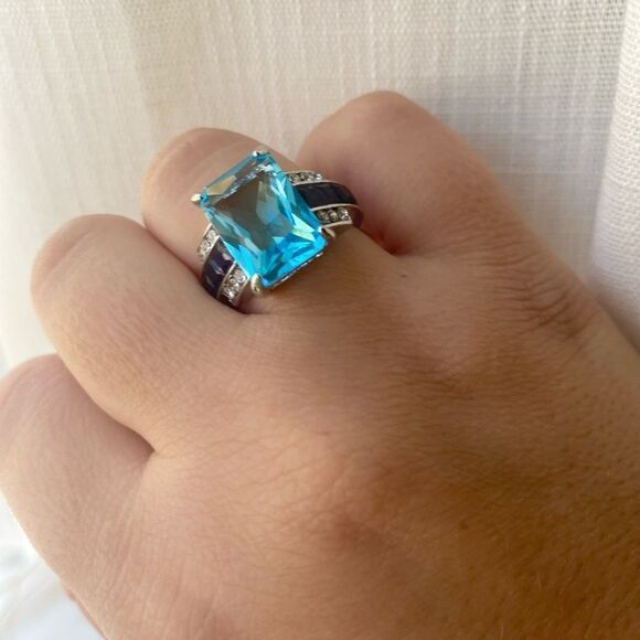 Vintage-style blue ring 💙 - Picture 4 of 6
